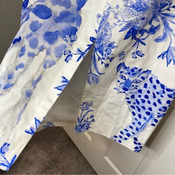 BNWT Tuckernuck X LouLou Baker White Blue Painted Safari Willa Midi Skirt Sz S - Picture 7 of 14